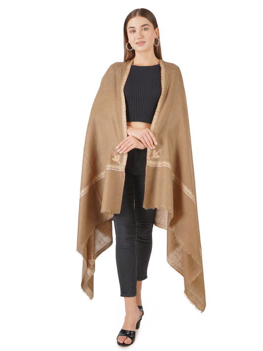 Exquisite Pure Pashmina Shawl by Pashwrap - Ultimate Luxury & Elegance - Natural