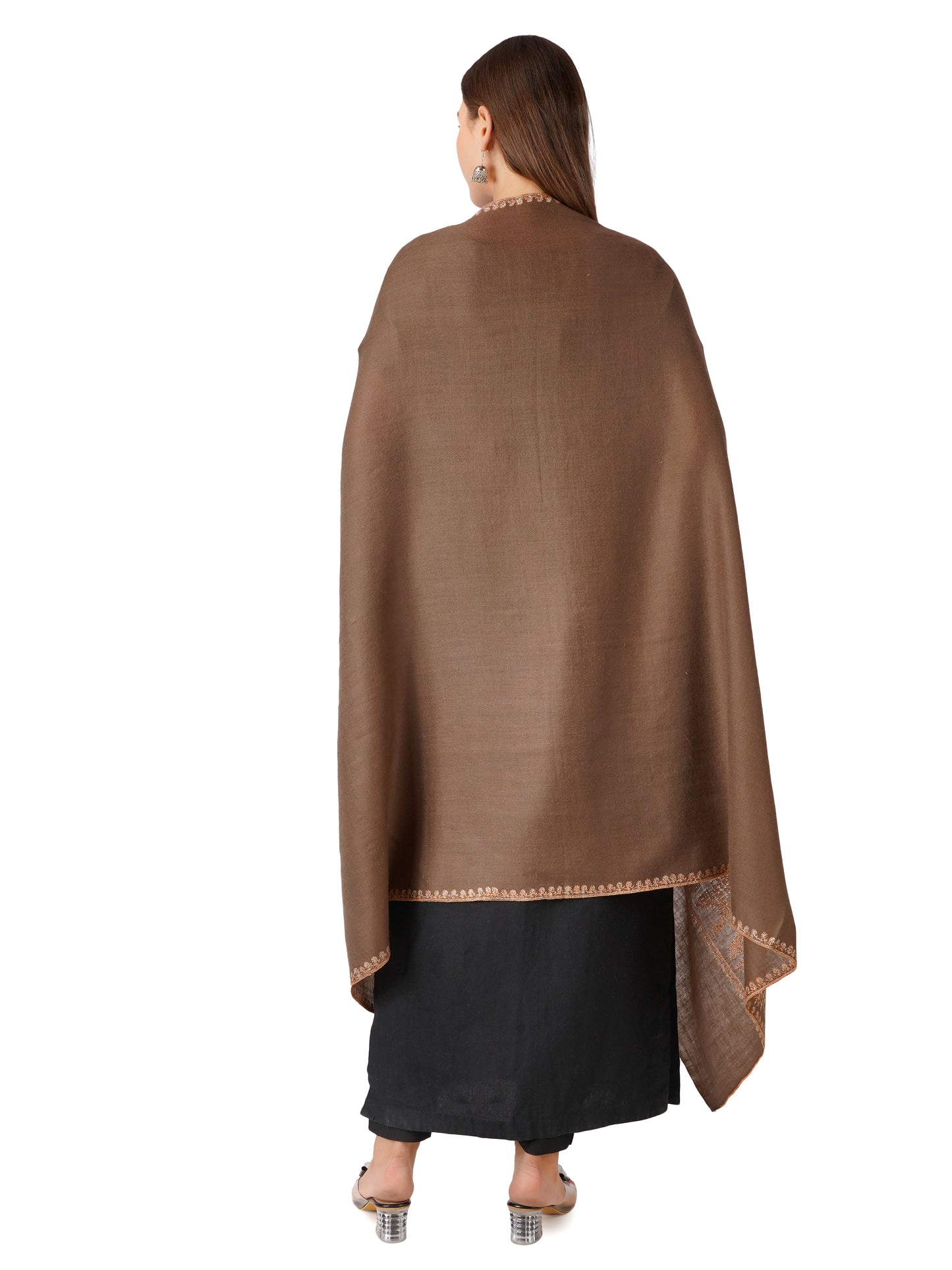 Traditional Pashmina Shawl – Classic Beauty - Brown