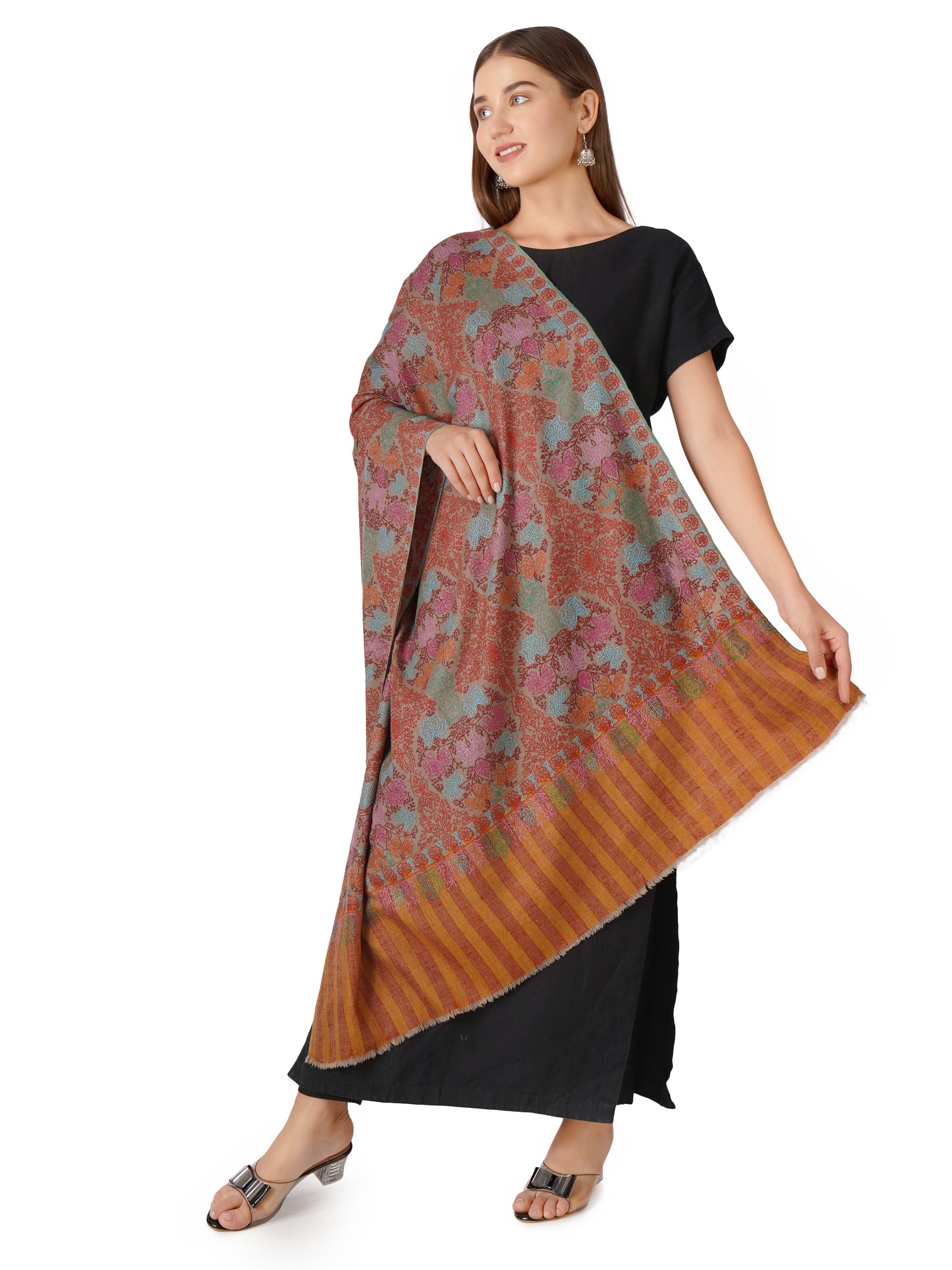 Elegant Pashmina Shawl – Unmatched Style - Natural Toosh