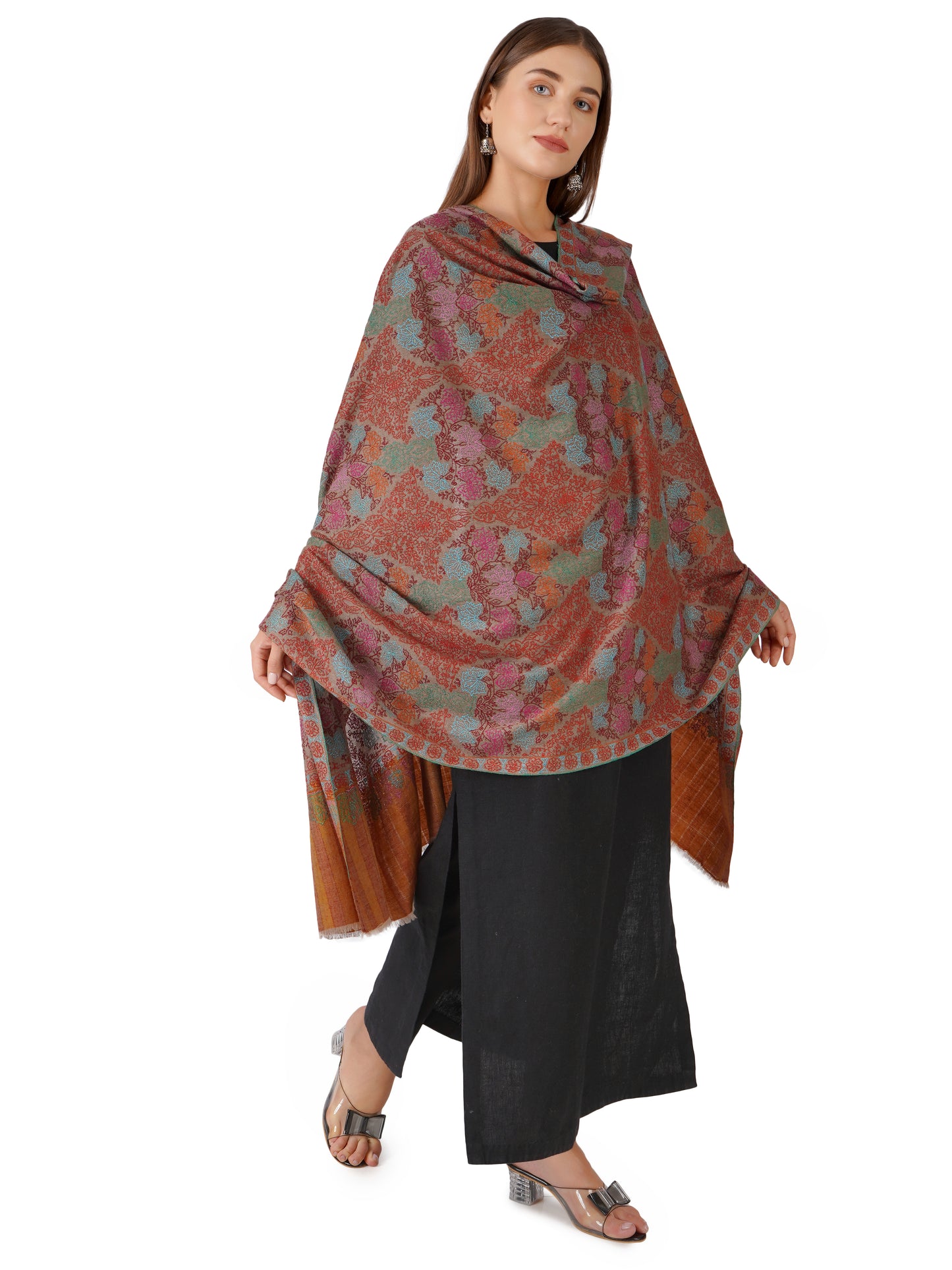 Elegant Pashmina Shawl – Unmatched Style - Natural Toosh