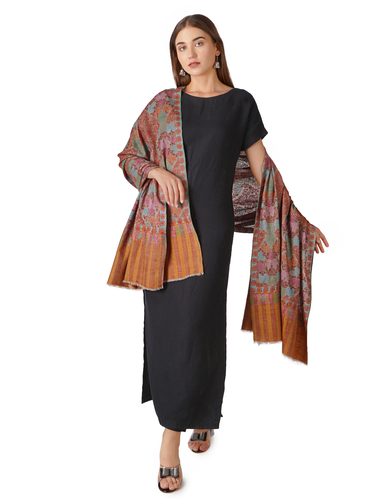 Elegant Pashmina Shawl – Unmatched Style - Natural Toosh