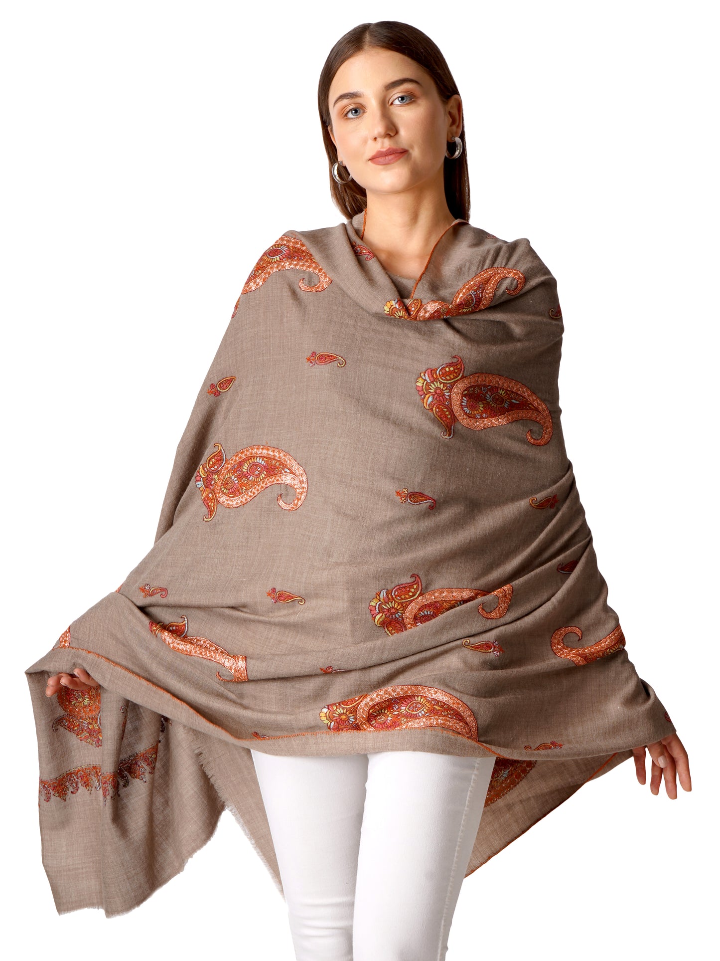 Classic Pashmina Shawl – Effortless Elegance - Natural Toosh