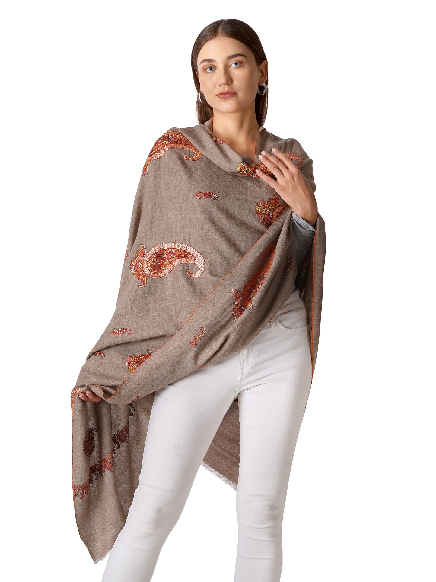 Classic Pashmina Shawl – Effortless Elegance - Natural Toosh