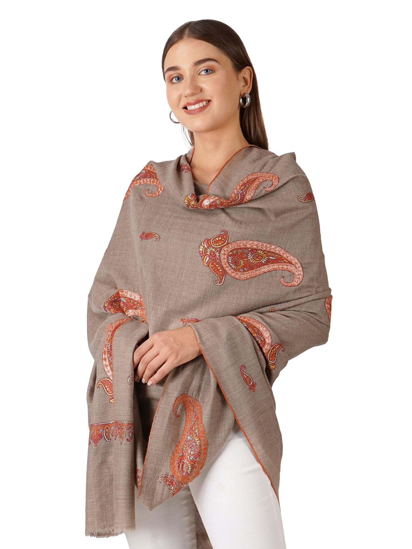 Classic Pashmina Shawl – Effortless Elegance - Natural Toosh