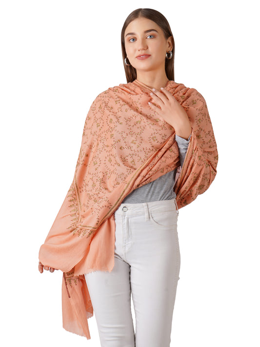 Stylish Pashmina Shawl – Unmatched Elegance - Peach