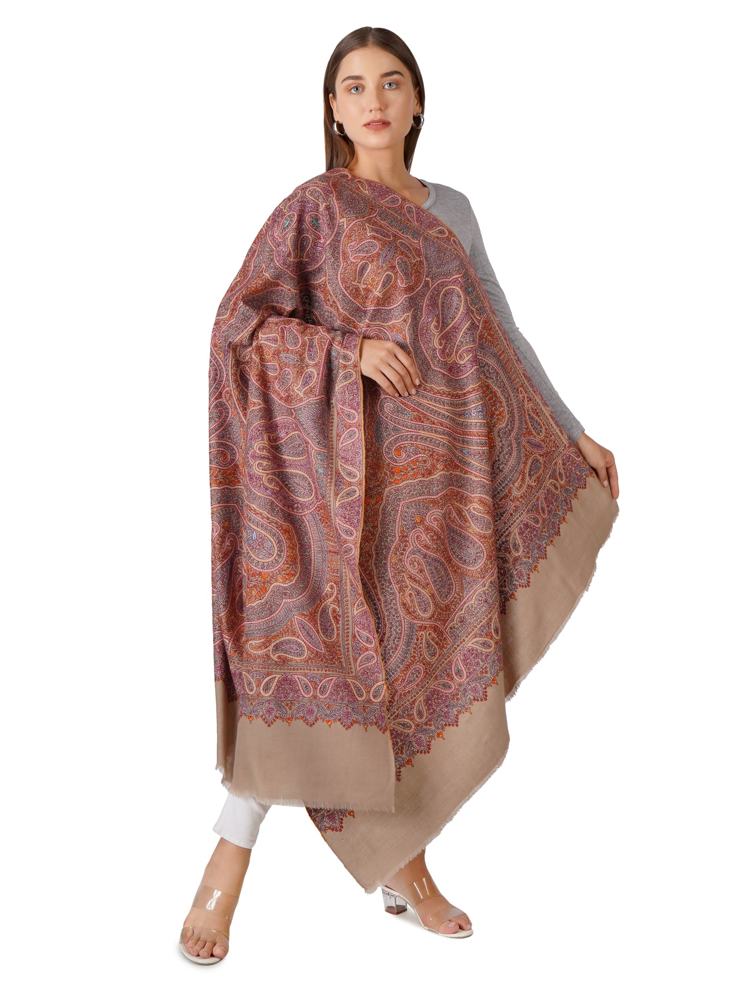 Premium Pashmina Shawl - Unique and Elegant - Natural Toosh