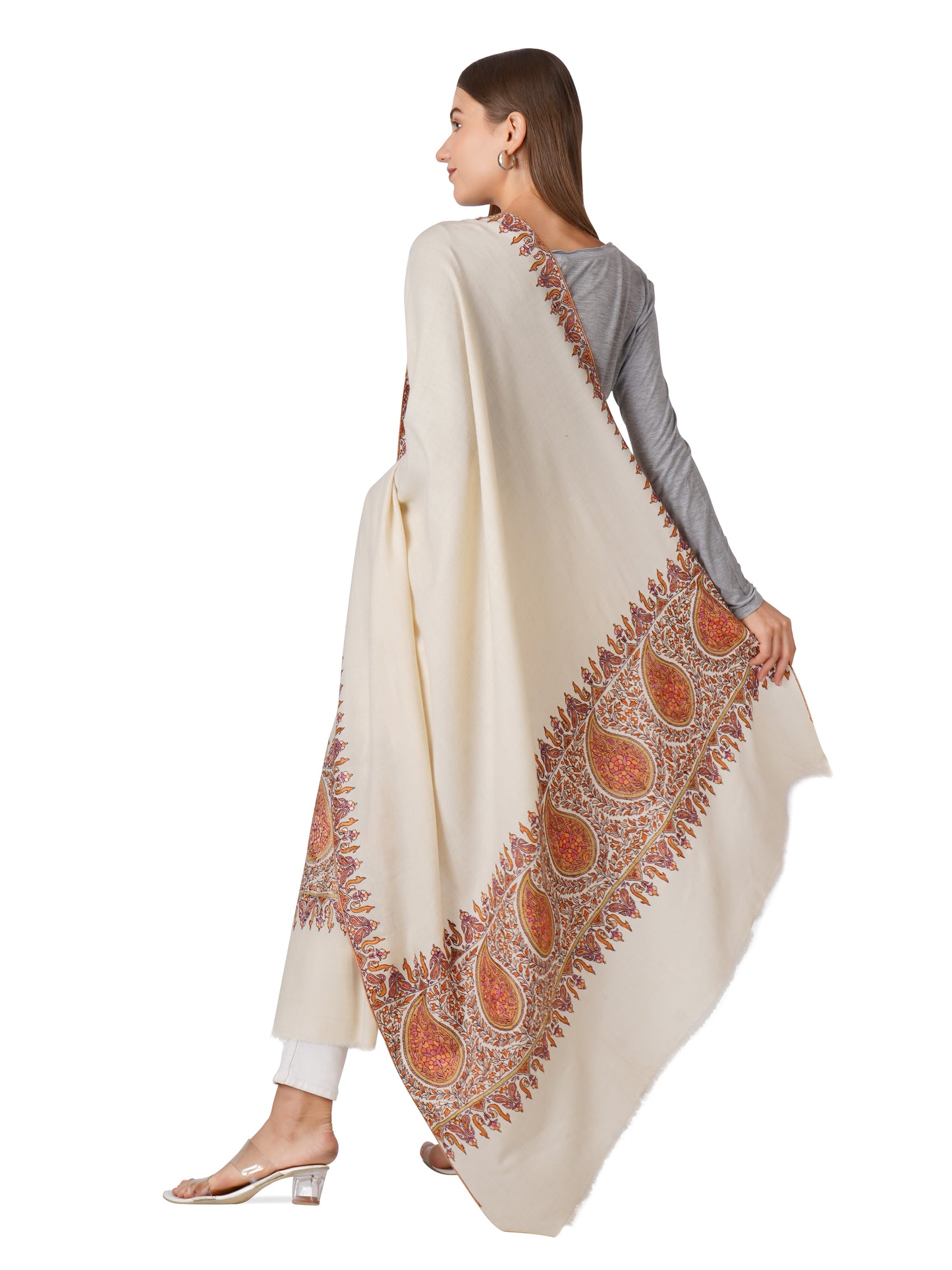 Fashionable Pashmina Shawl – Elevate Your Style - Off White