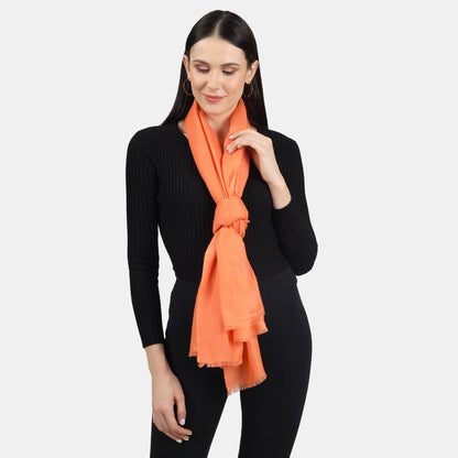 Brunt Orange Cashmere Scarf